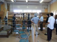 タニハタの工場２階は製品も並んでいる